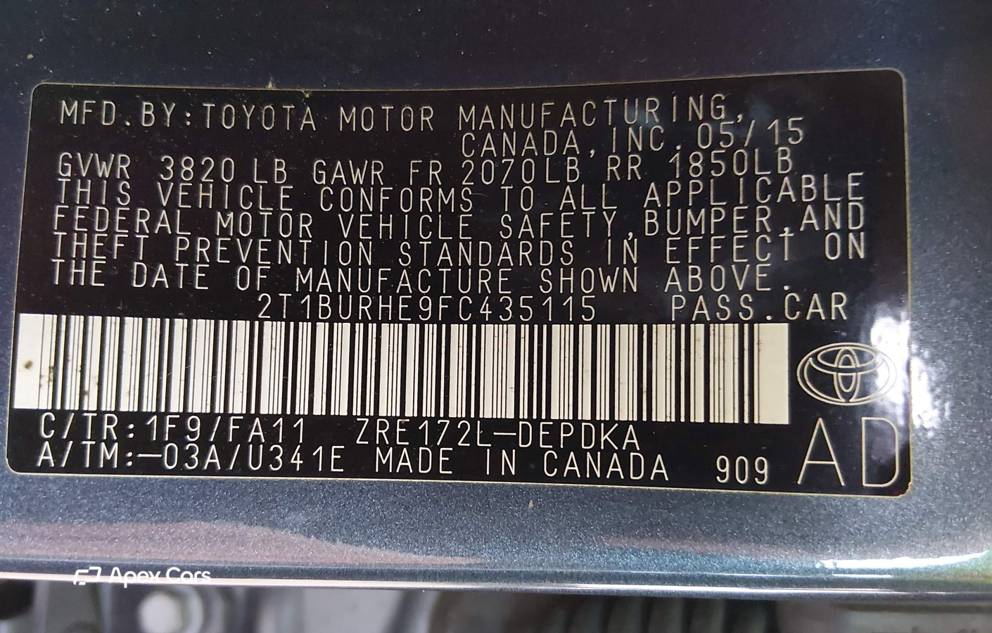 Toyota Corolla 2015
