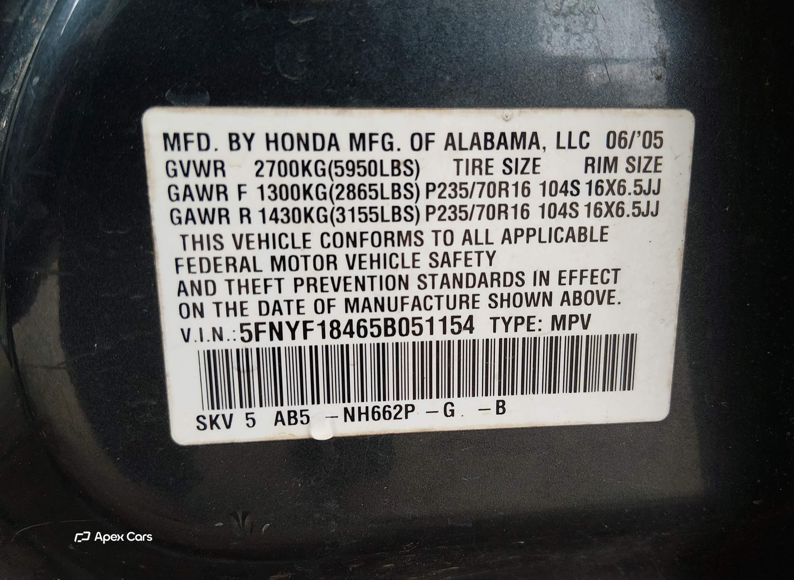 Honda Pilot 2005