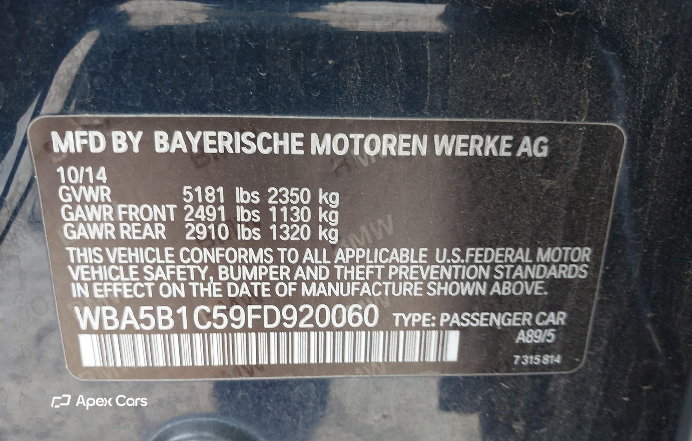 BMW Series 5 2015