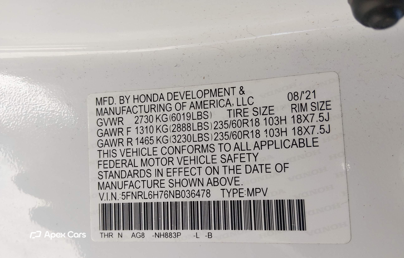 Honda Odyssey 2022
