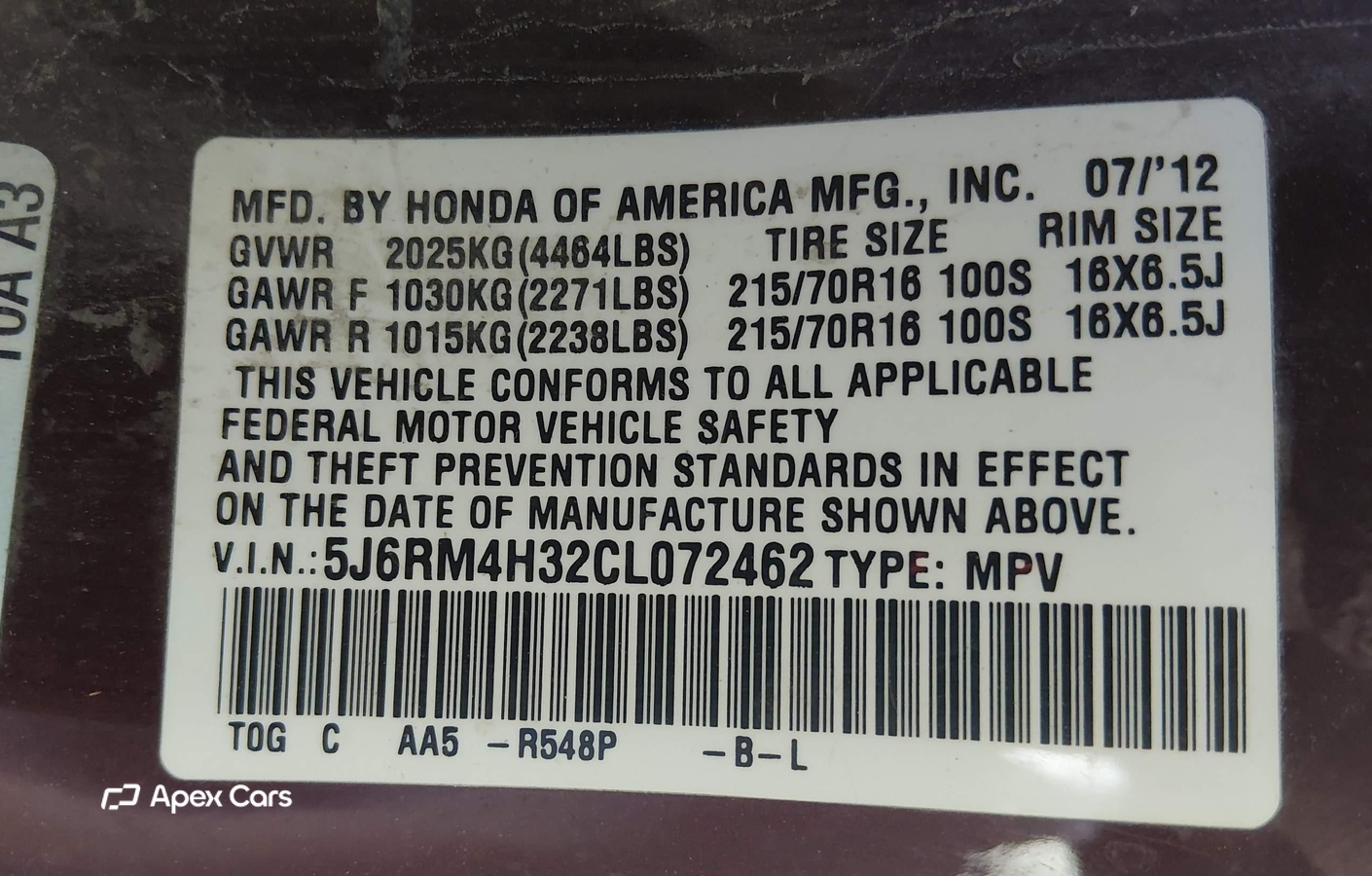 Honda CR-V 2012