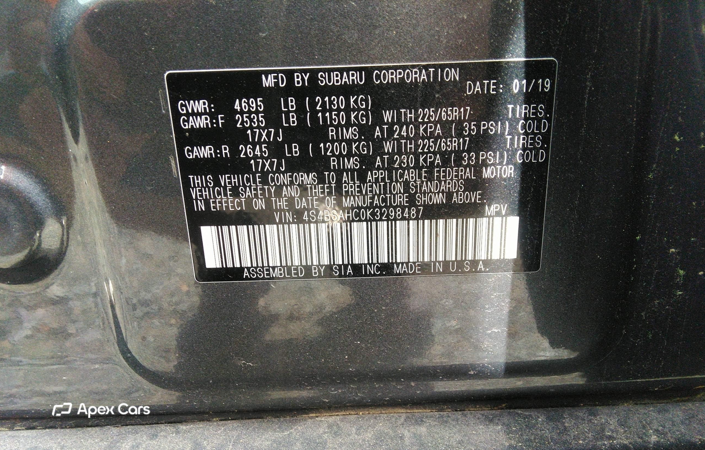 Subaru Outback 2019
