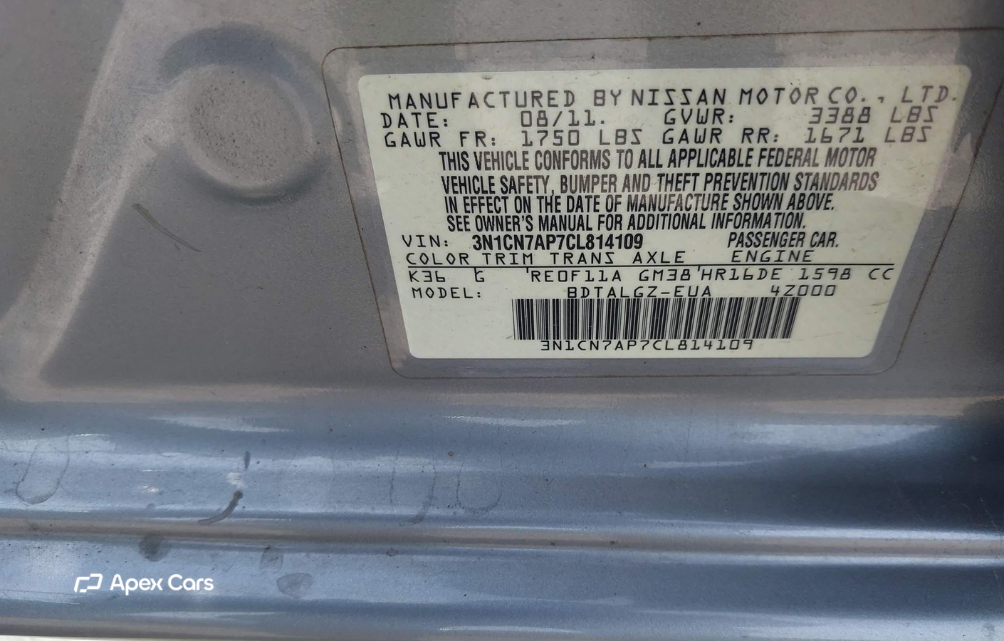 Nissan Versa 2012