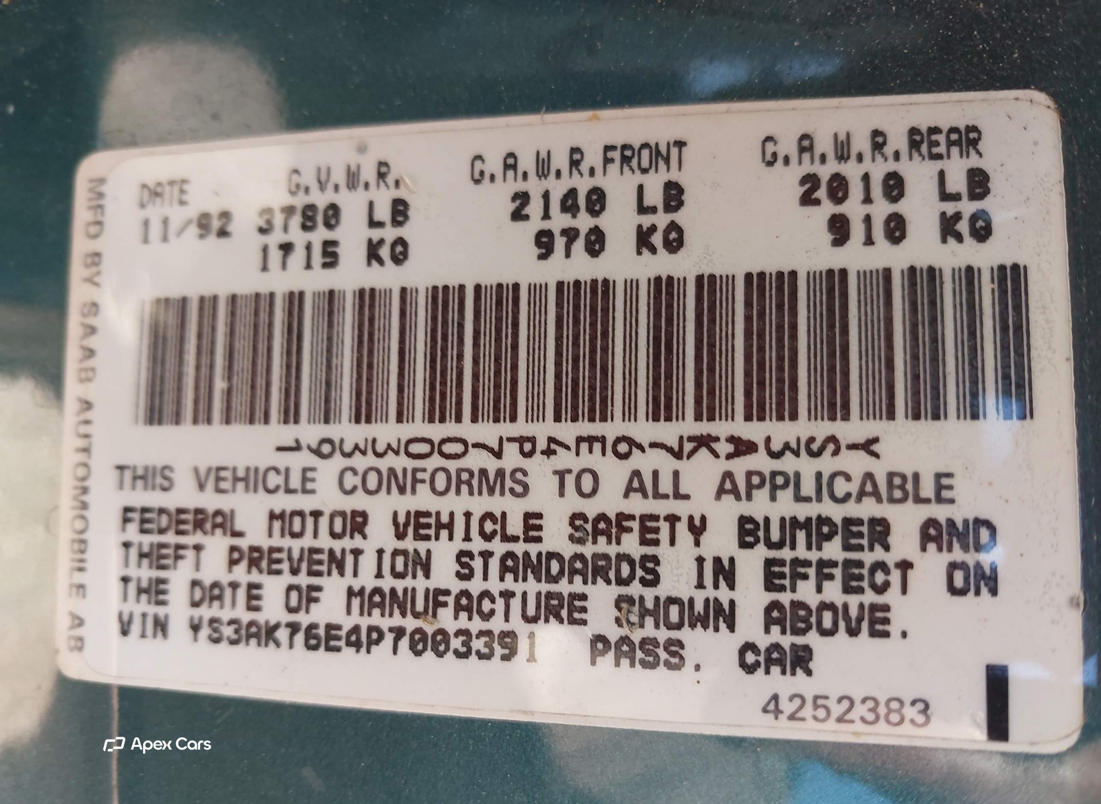 Saab 900 1993