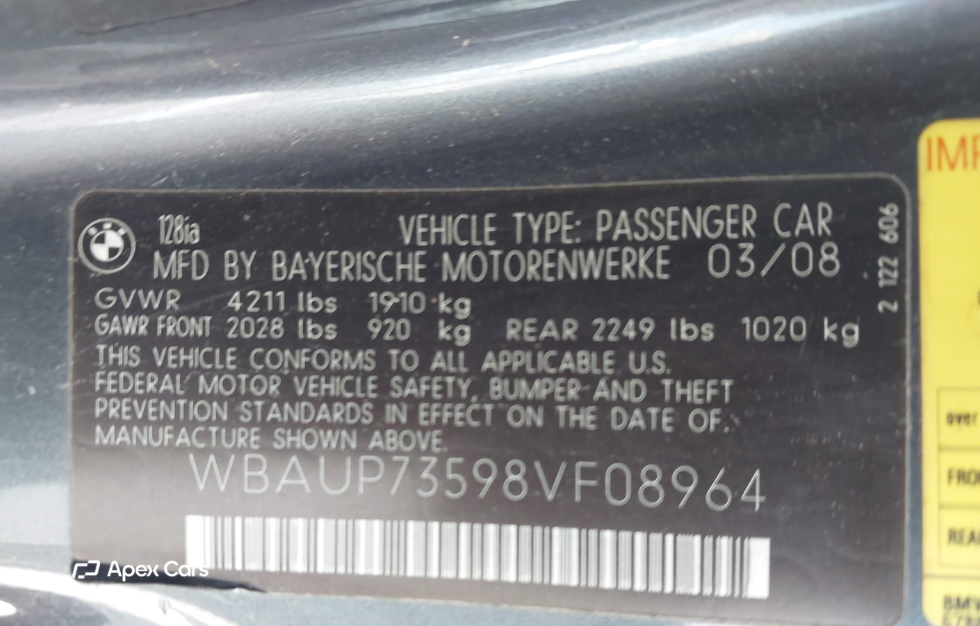 BMW Series 1 2008