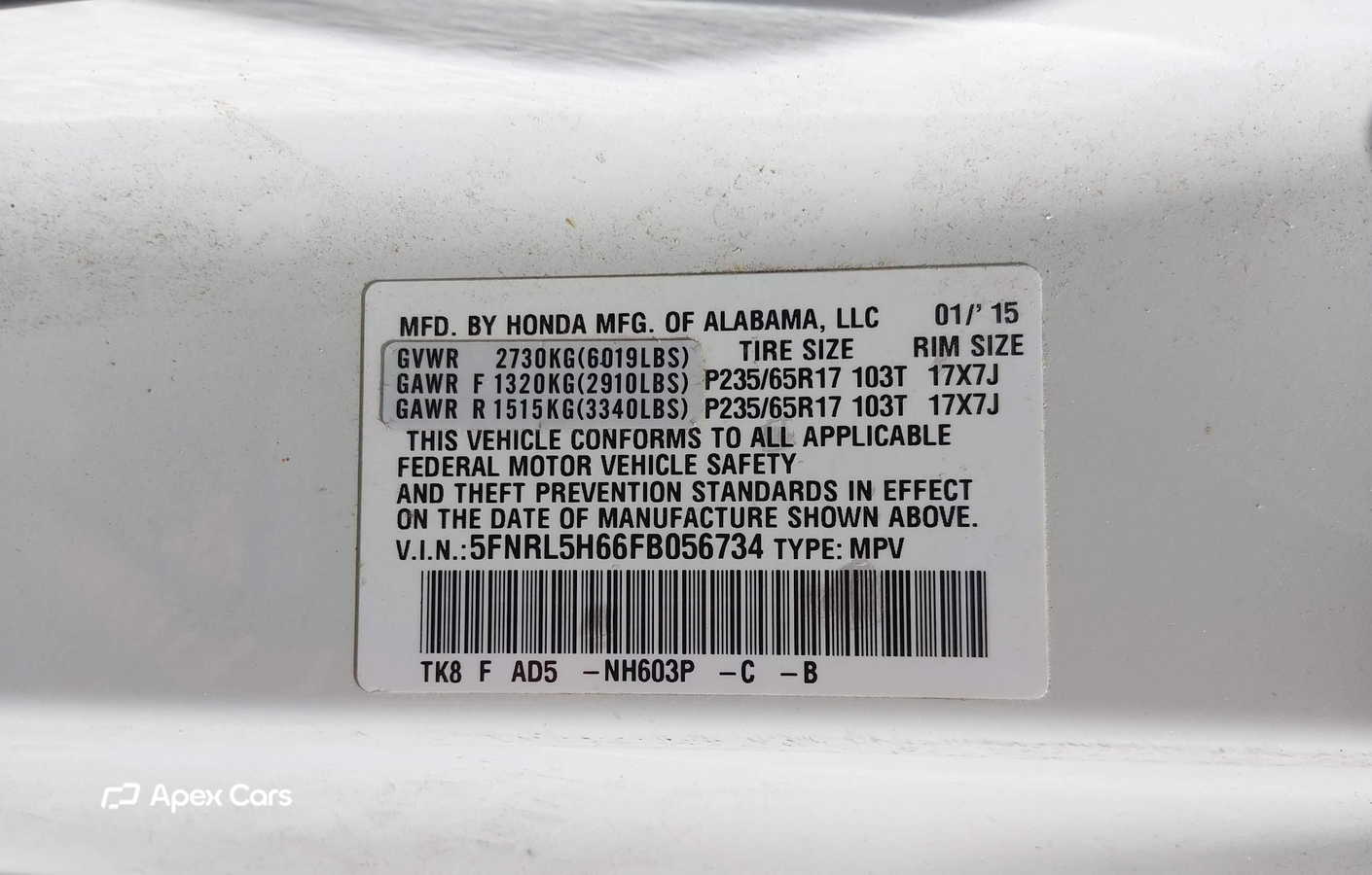 Honda Odyssey 2015