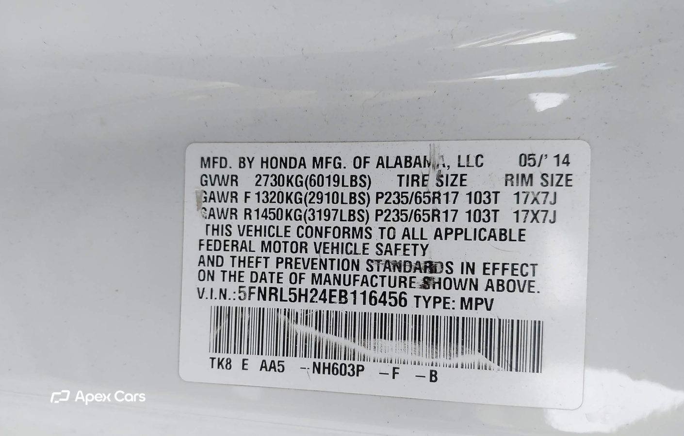 Honda Odyssey 2014