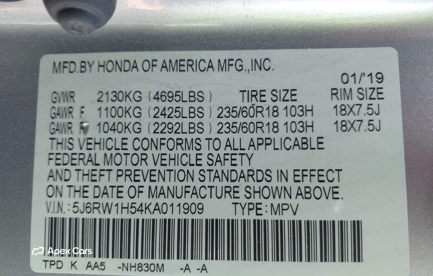 Honda CR-V 2019