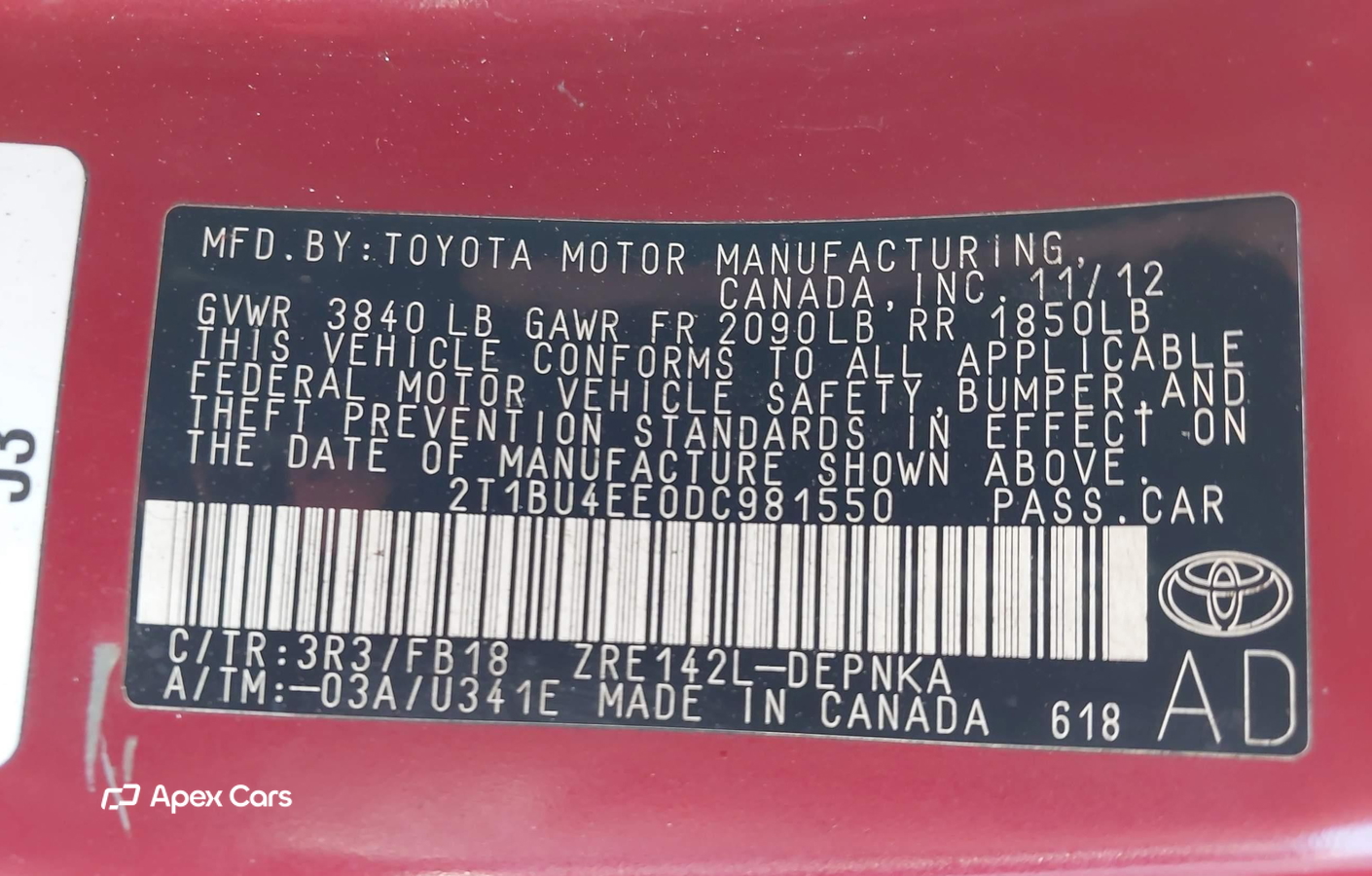 Toyota Corolla 2013
