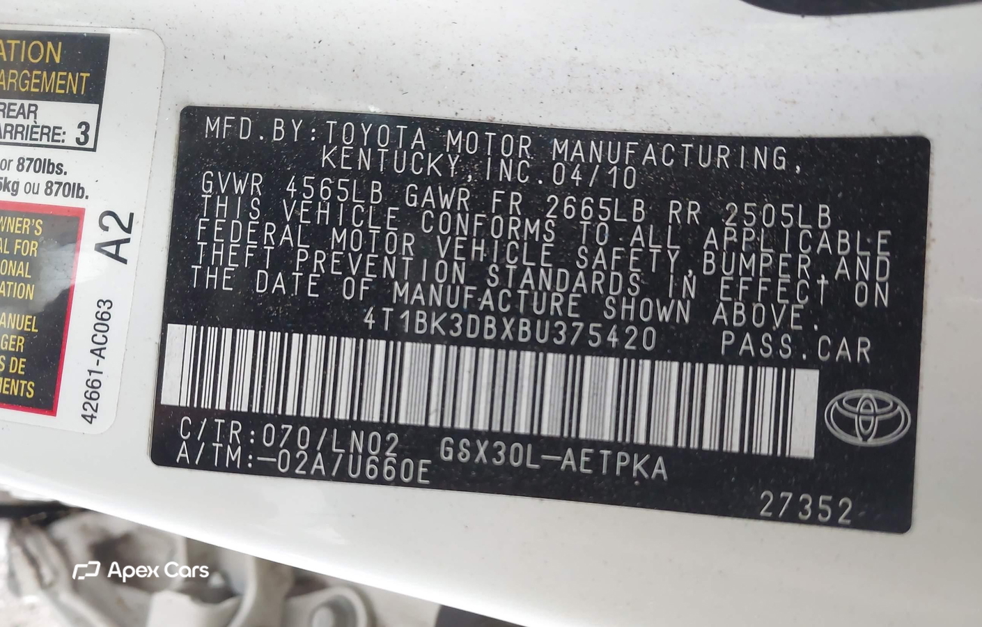 Toyota Avalon 2011