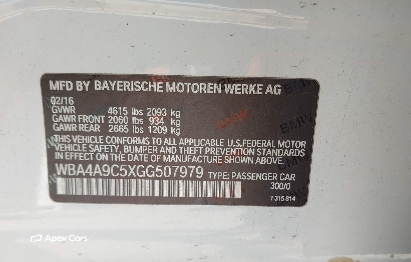 BMW Series 4 2016
