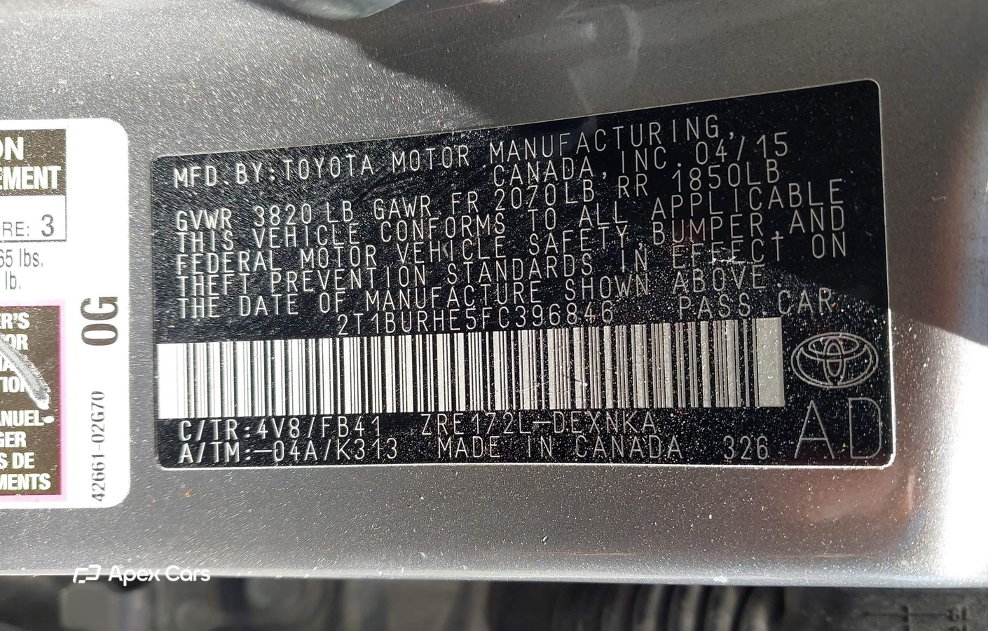 Toyota Corolla 2015