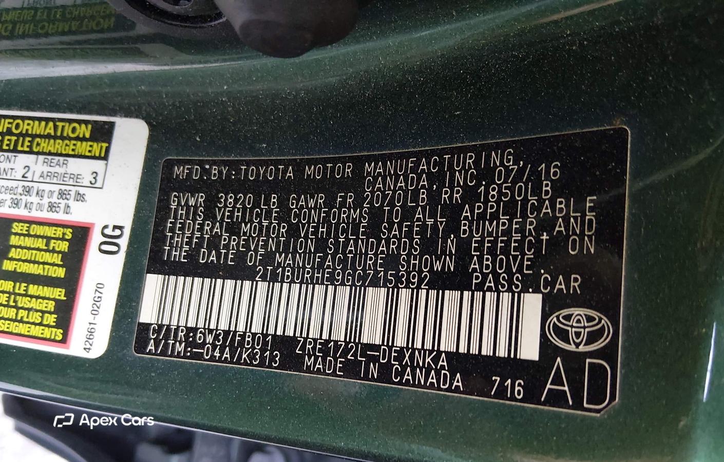 Toyota Corolla 2016