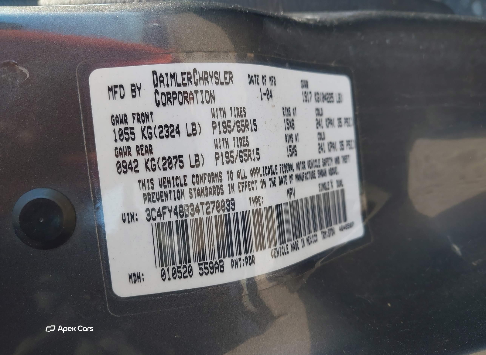 Chrysler PT Cruiser 2004