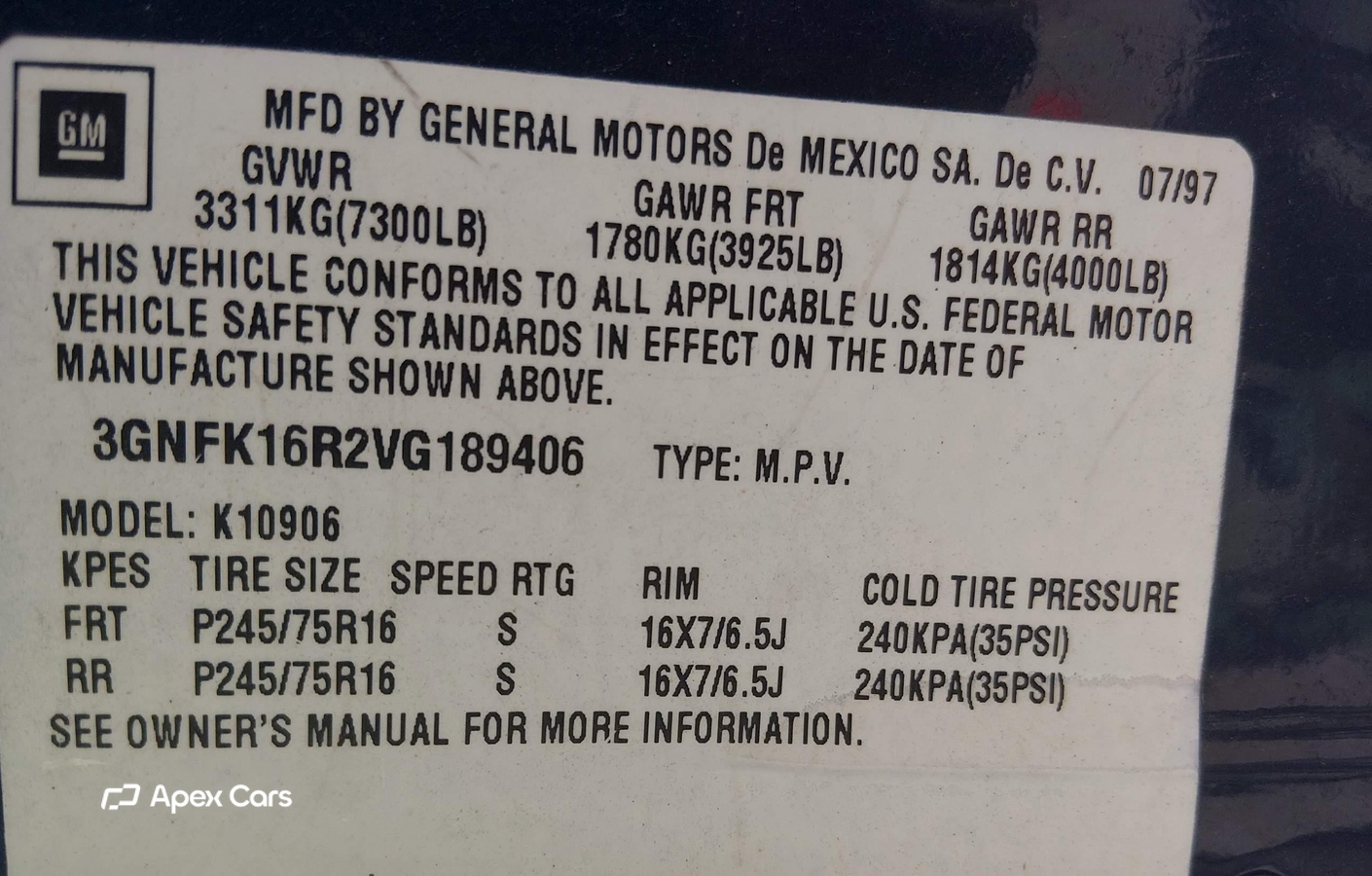 Chevrolet Express 1997