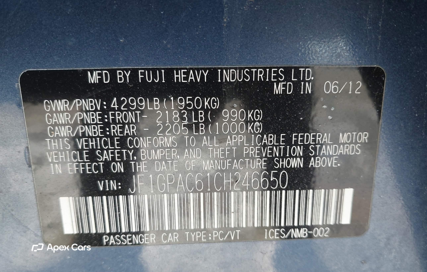 Subaru Impreza 2012