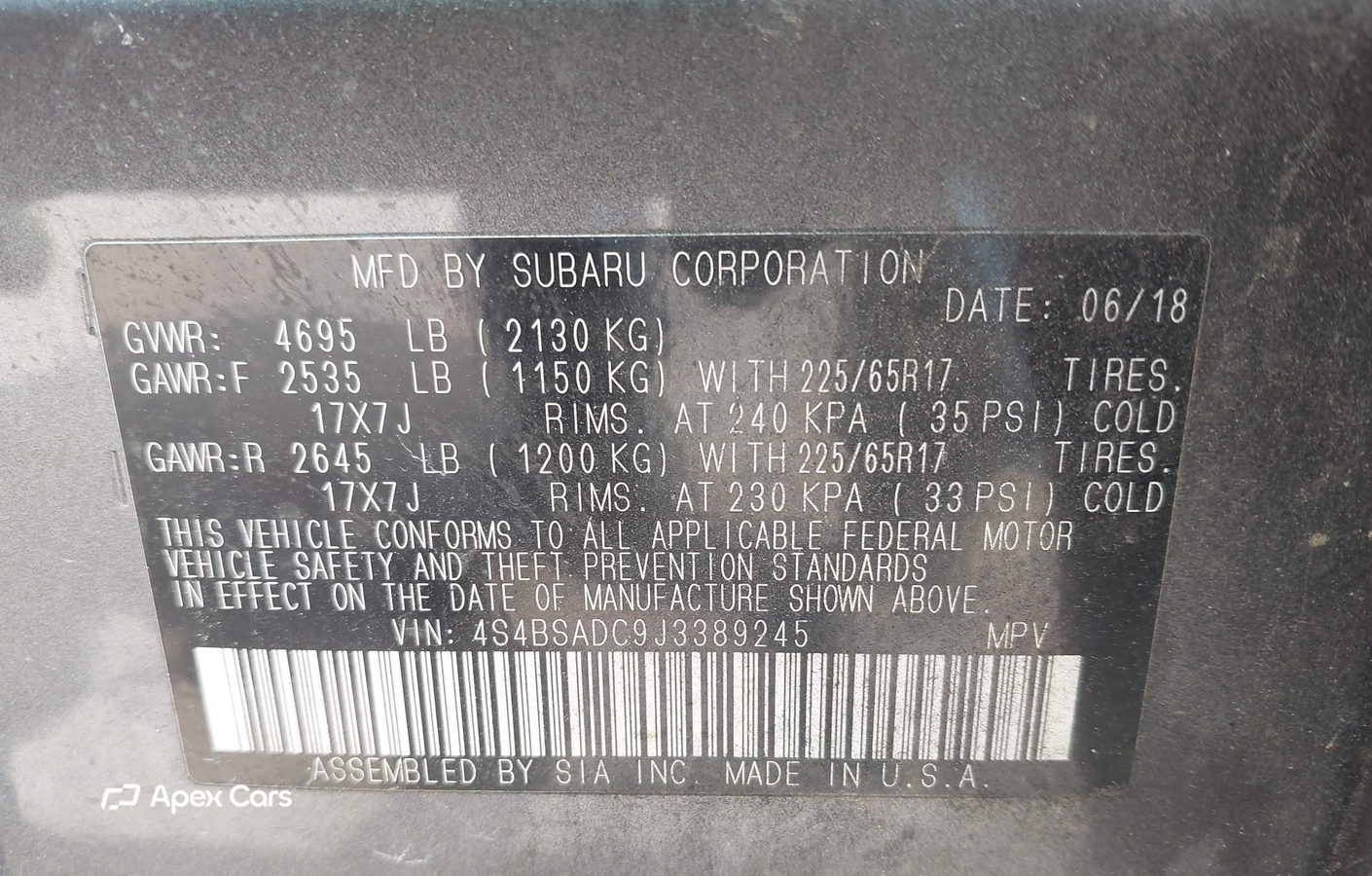 Subaru Outback 2018