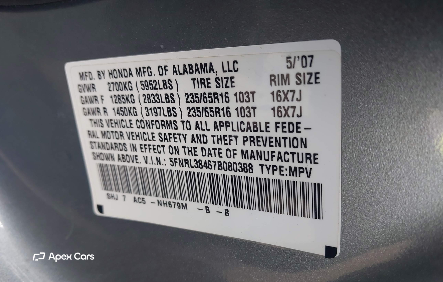 Honda Odyssey 2007