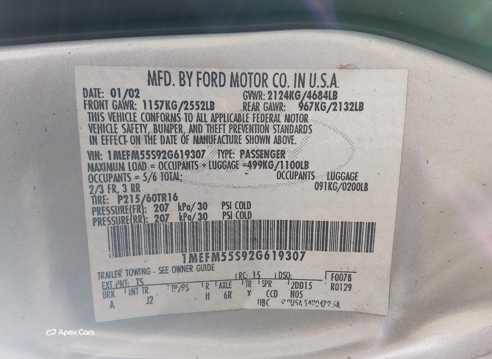Mercury Sable 2002
