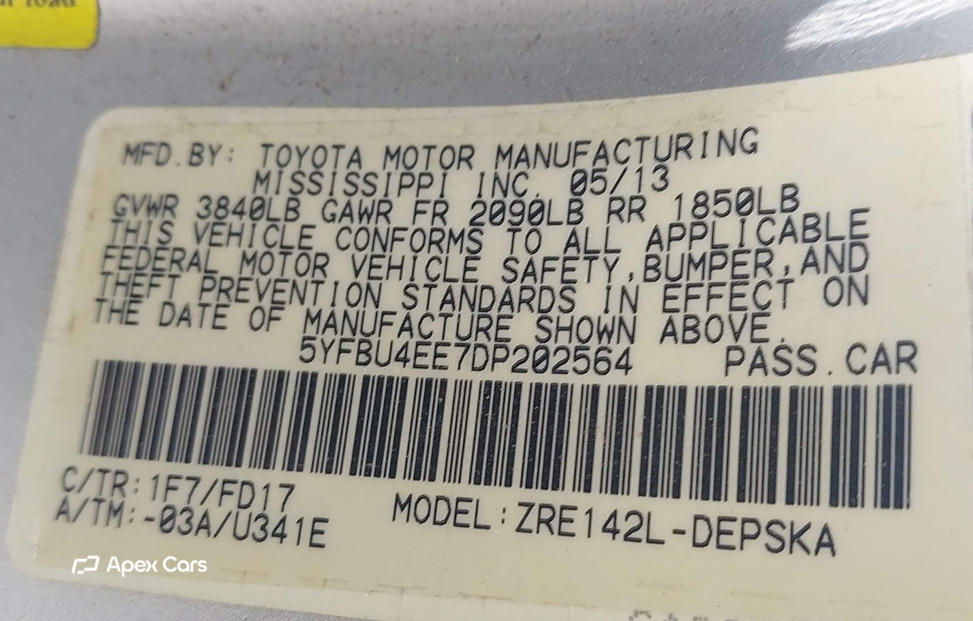Toyota Corolla 2013