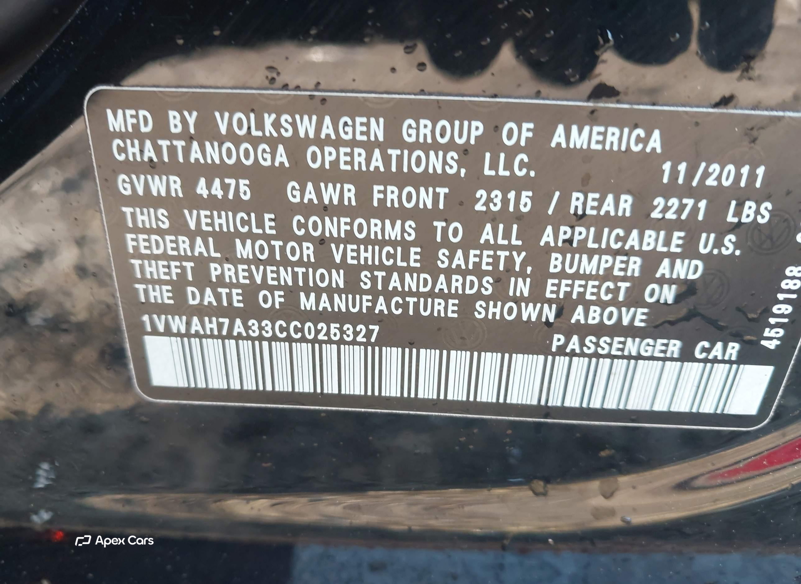 Volkswagen Passat 2012