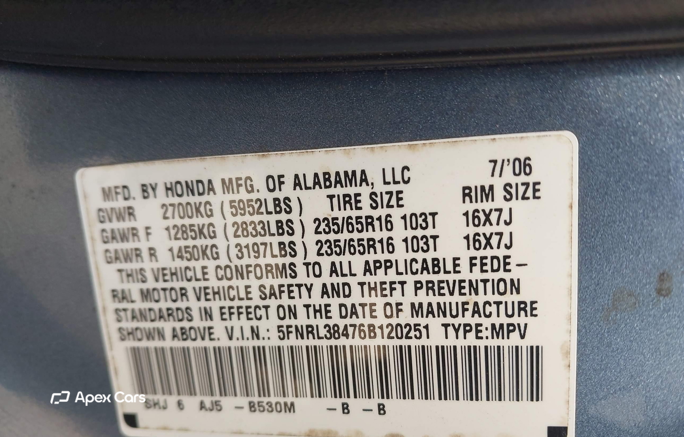 Honda Odyssey 2006