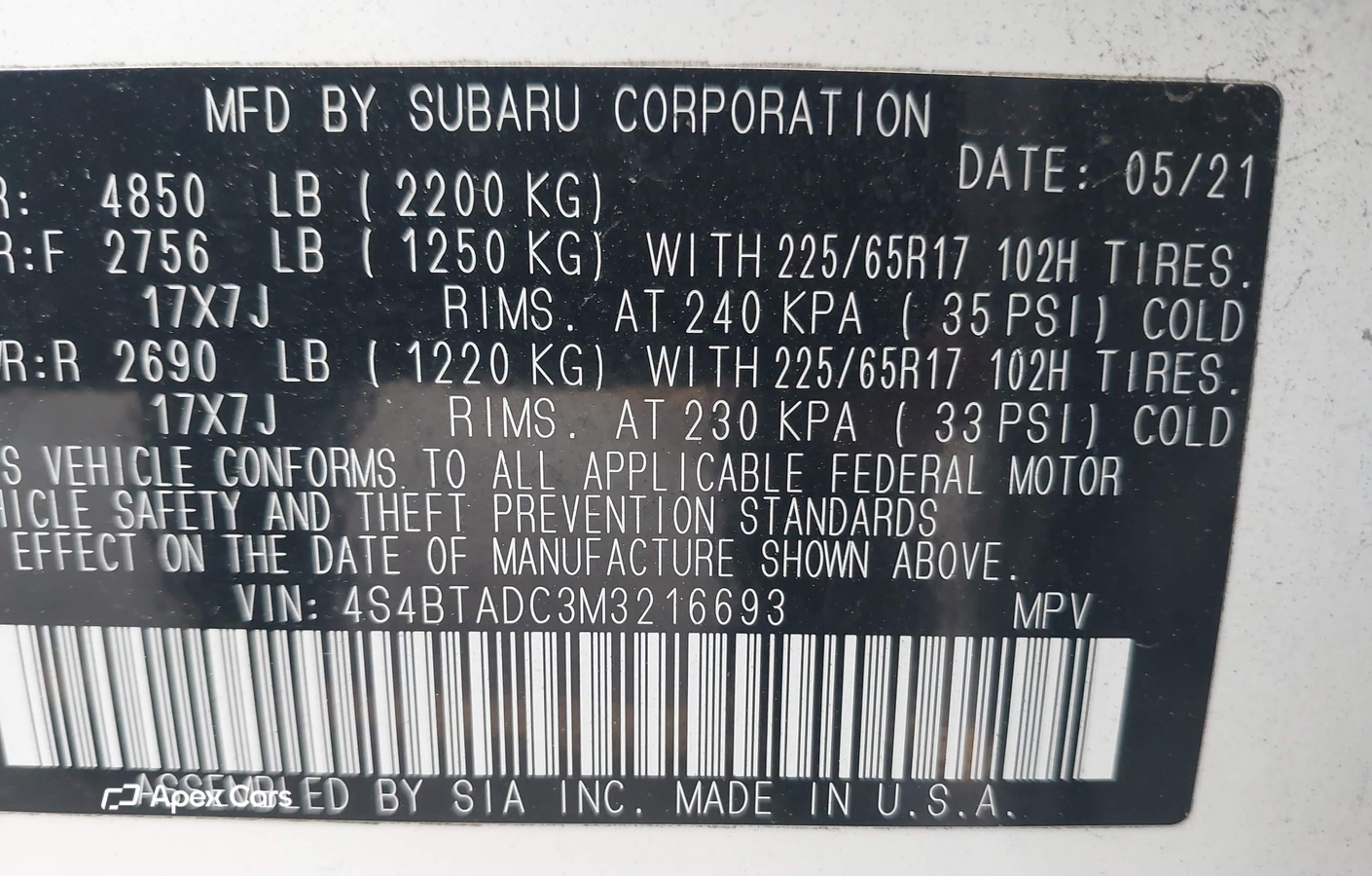 Subaru Outback 2021