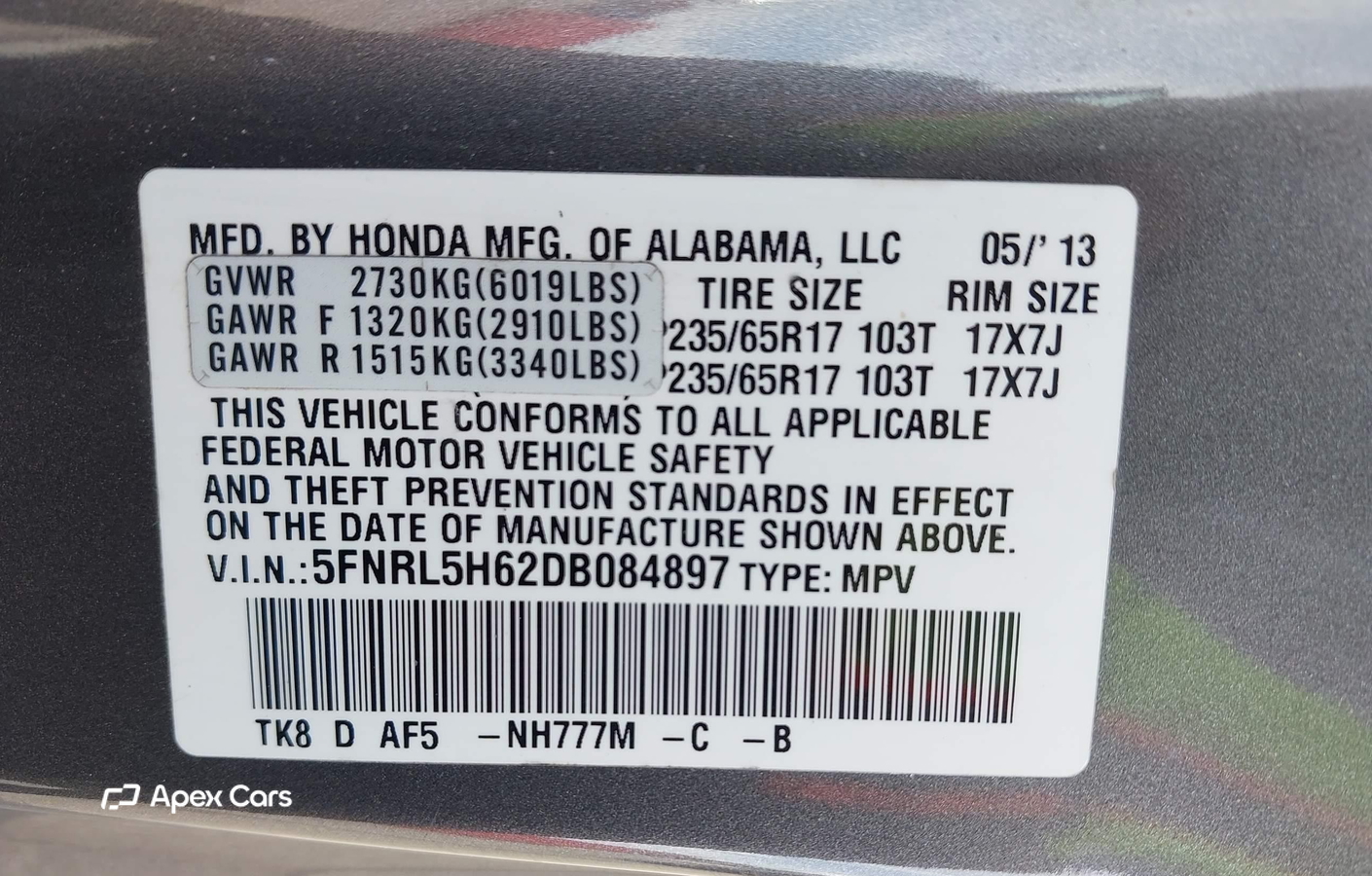 Honda Odyssey 2013