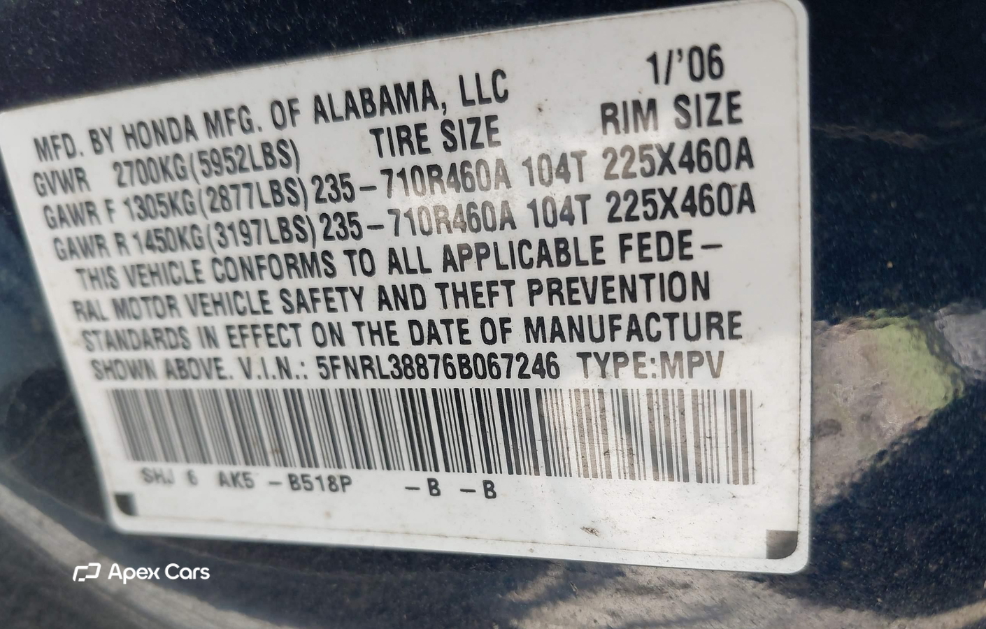 Honda Odyssey 2006