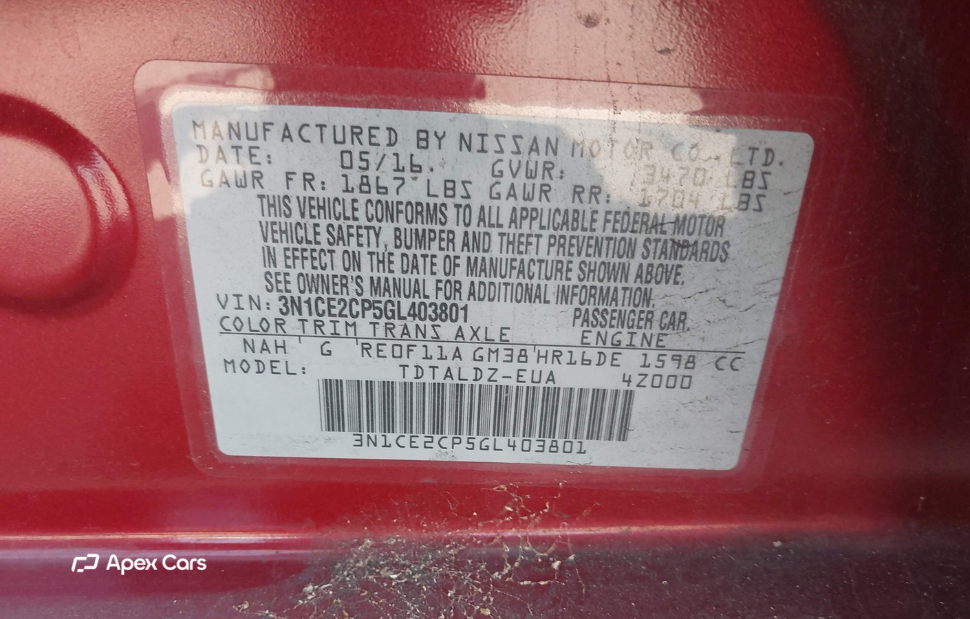 Nissan Versa 2016