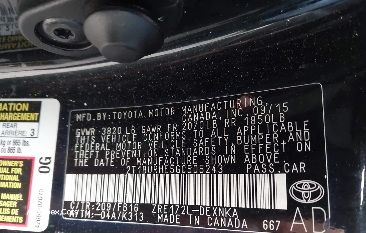 Toyota Corolla 2016