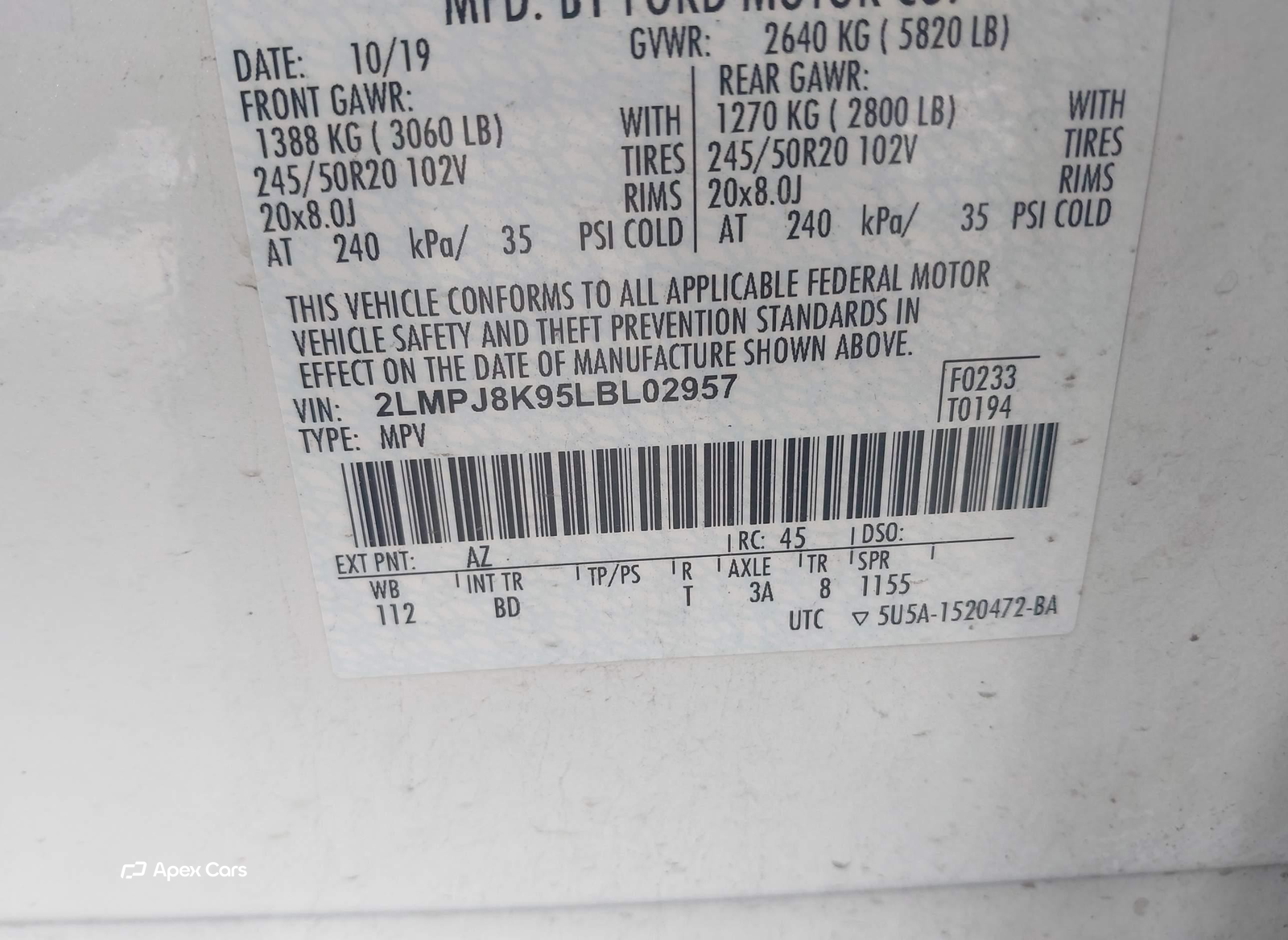 Lincoln Nautilus 2020