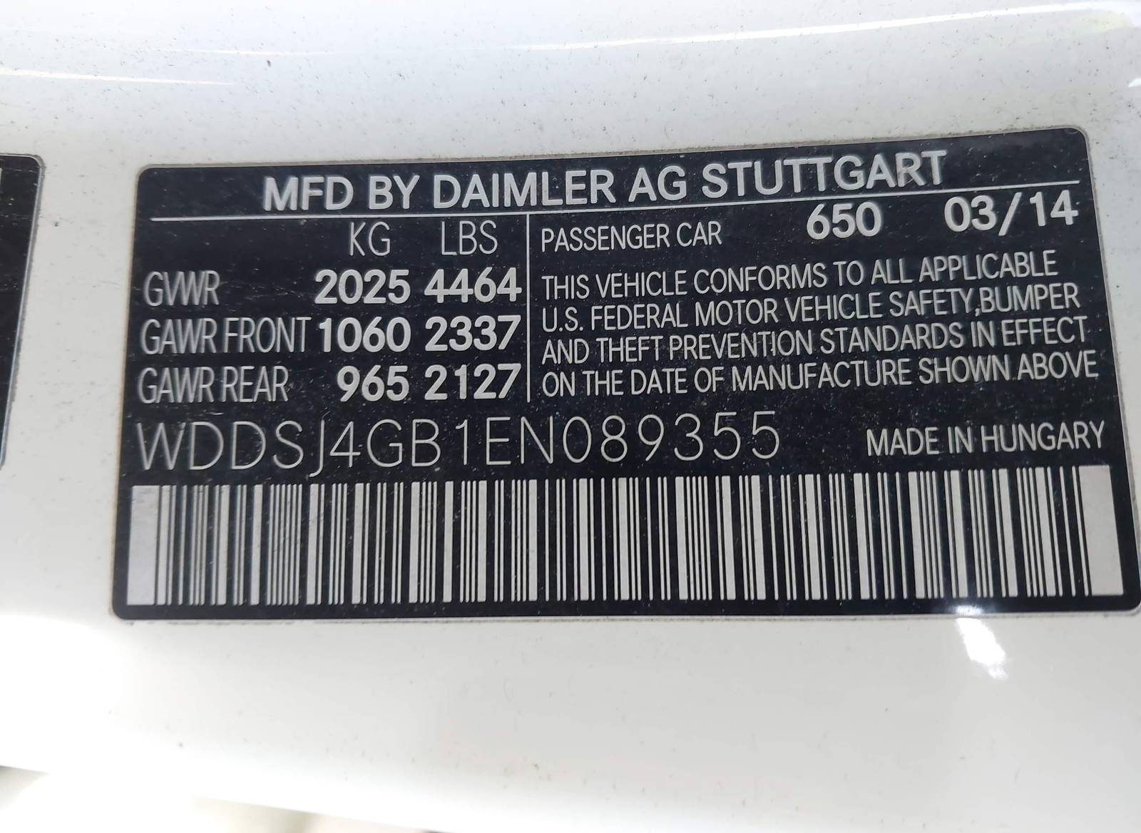 Mercedes-Benz CLA-klasse 2014