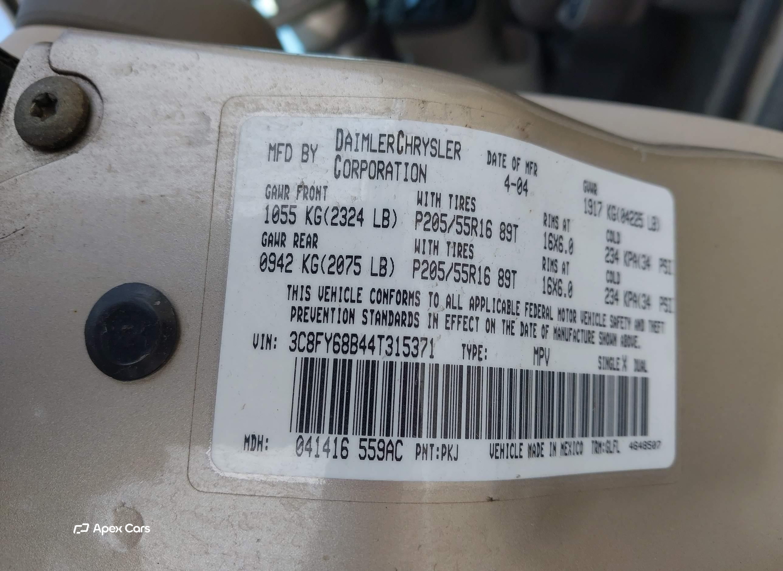 Chrysler PT Cruiser 2004