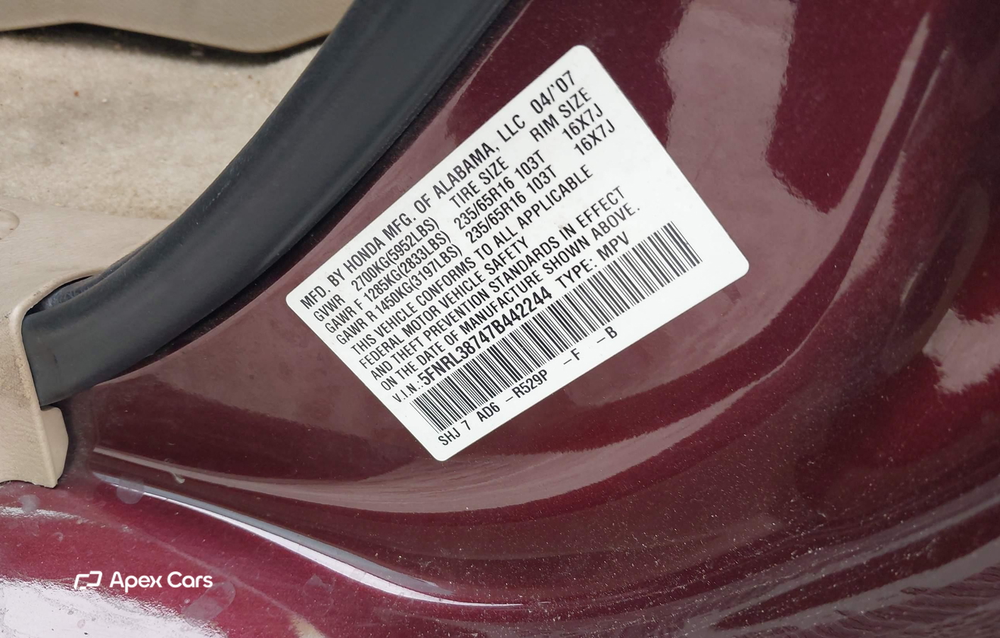 Honda Odyssey 2007