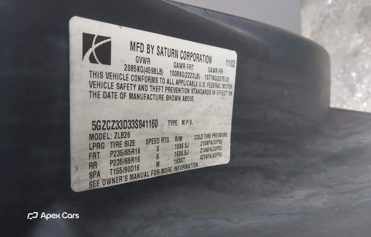 Saturn VUE 2003