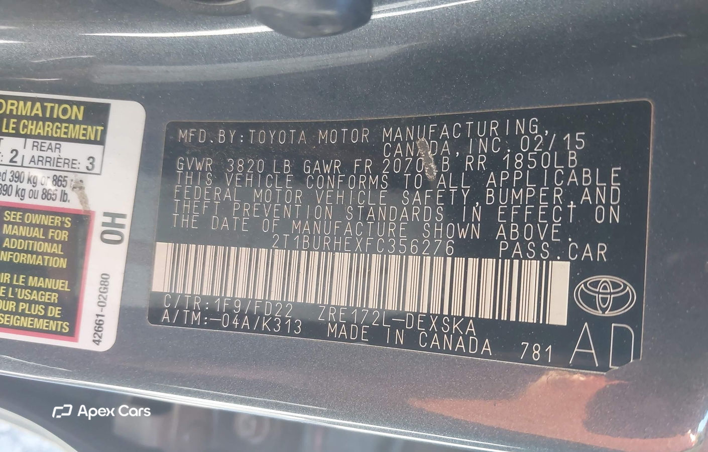 Toyota Corolla 2015