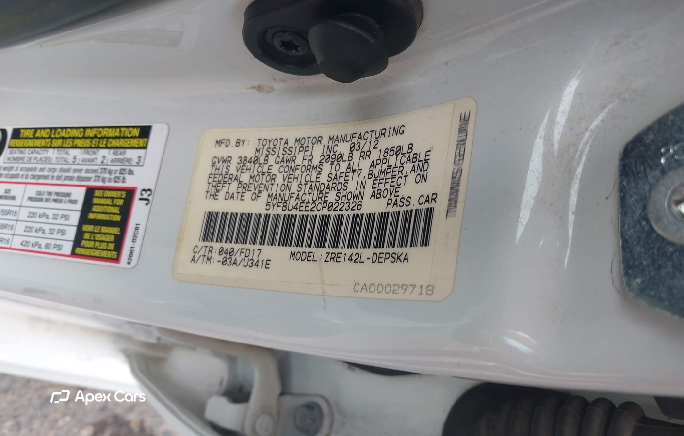 Toyota Corolla 2012