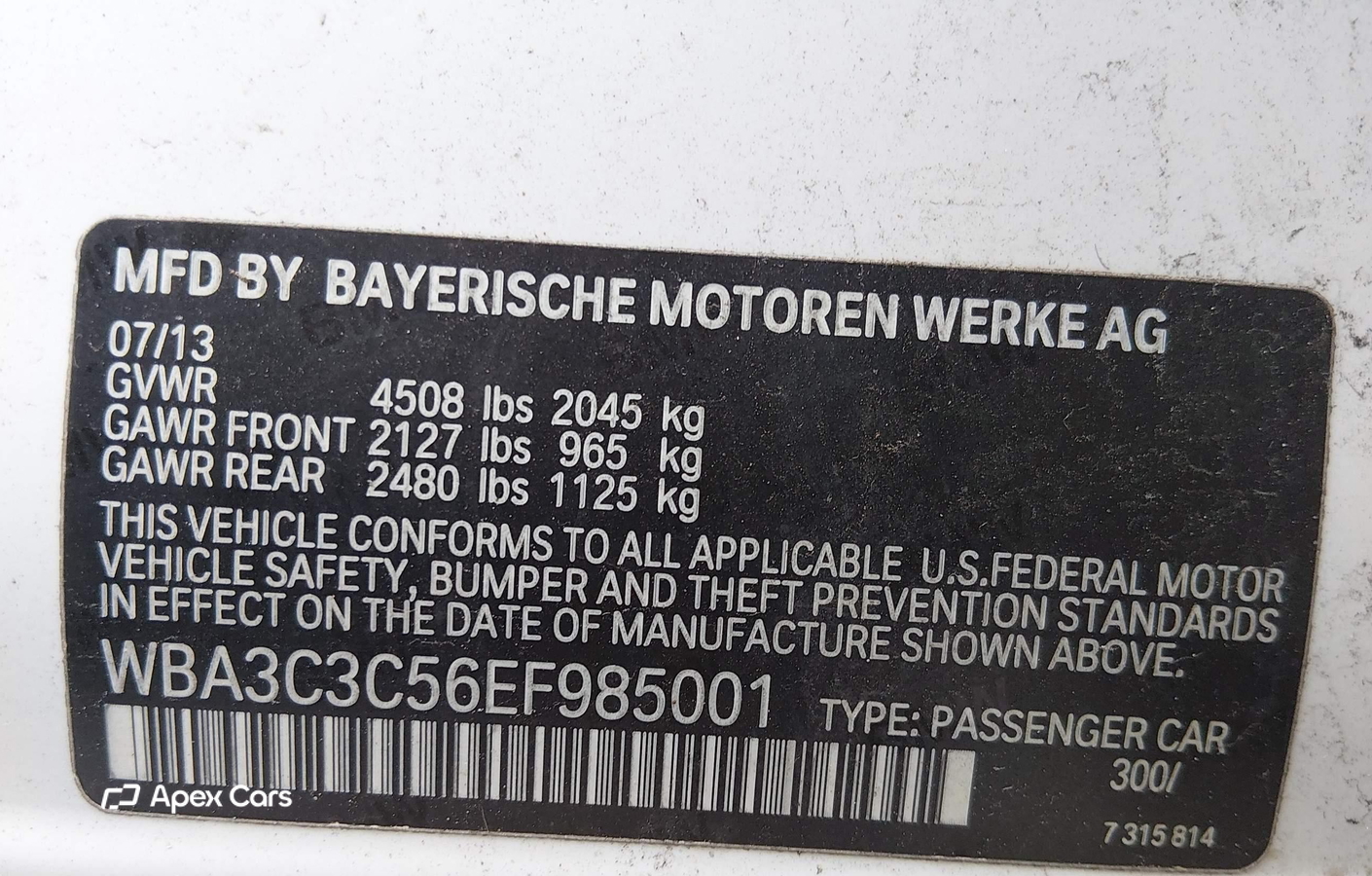BMW Series 3 2014