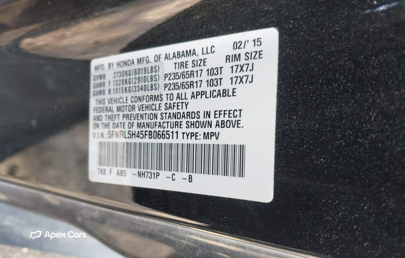 Honda Odyssey 2015