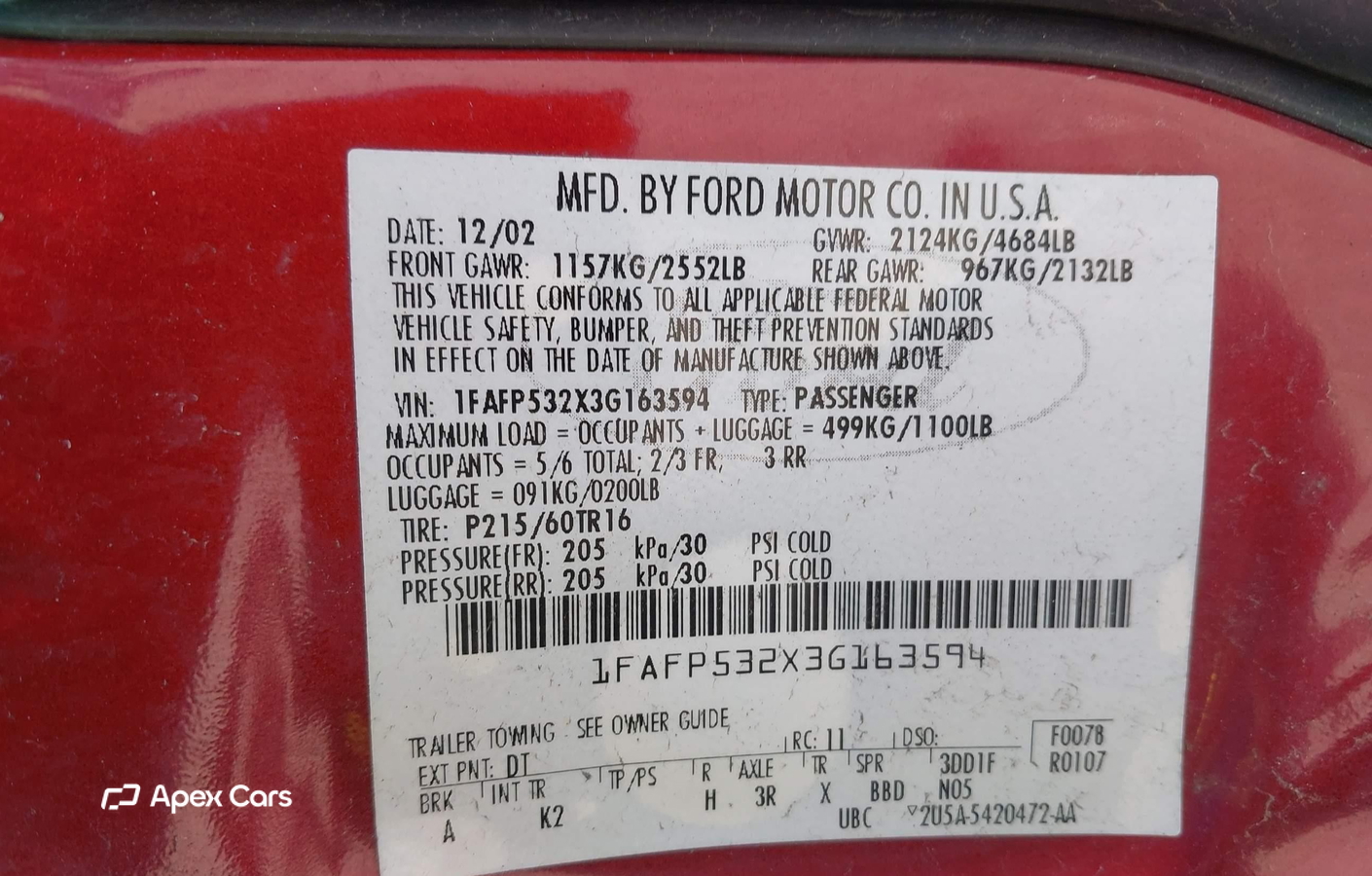 Ford Taurus 2003