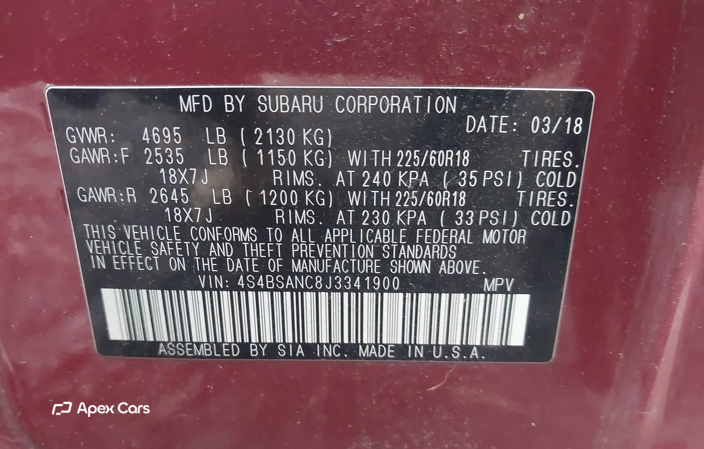 Subaru Outback 2018