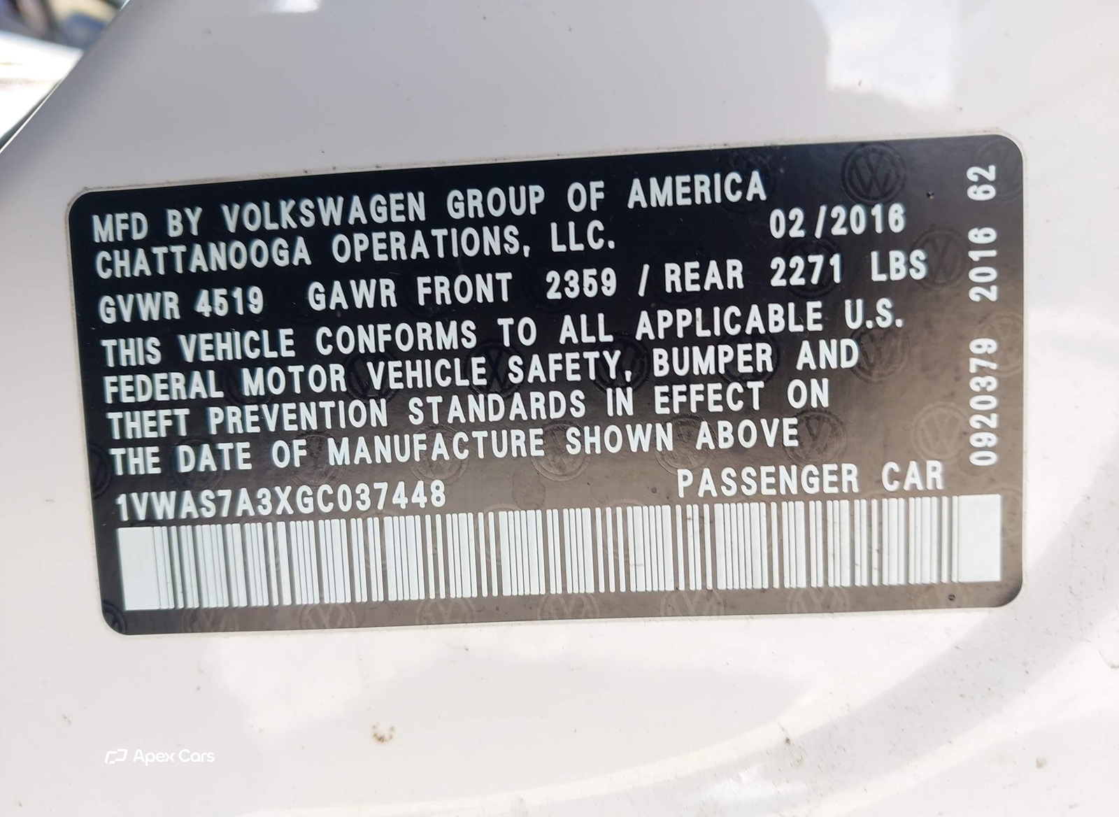 Volkswagen Passat 2016