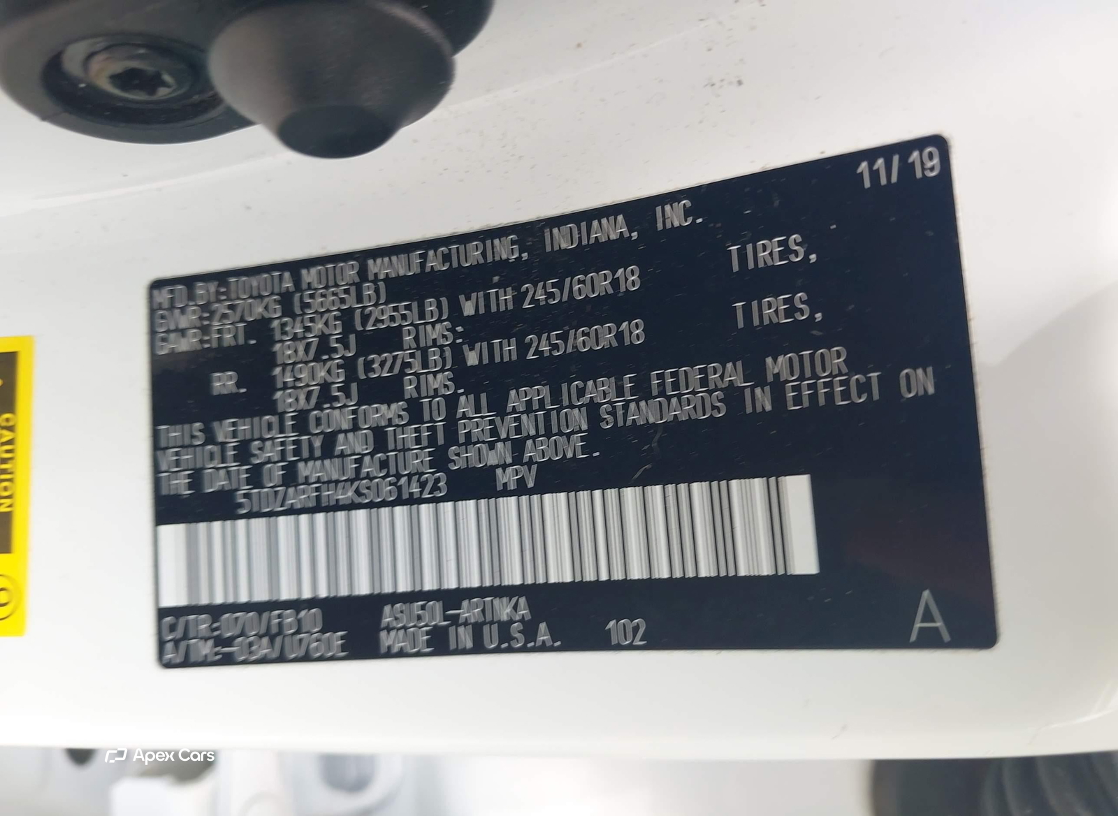 Toyota Highlander 2019