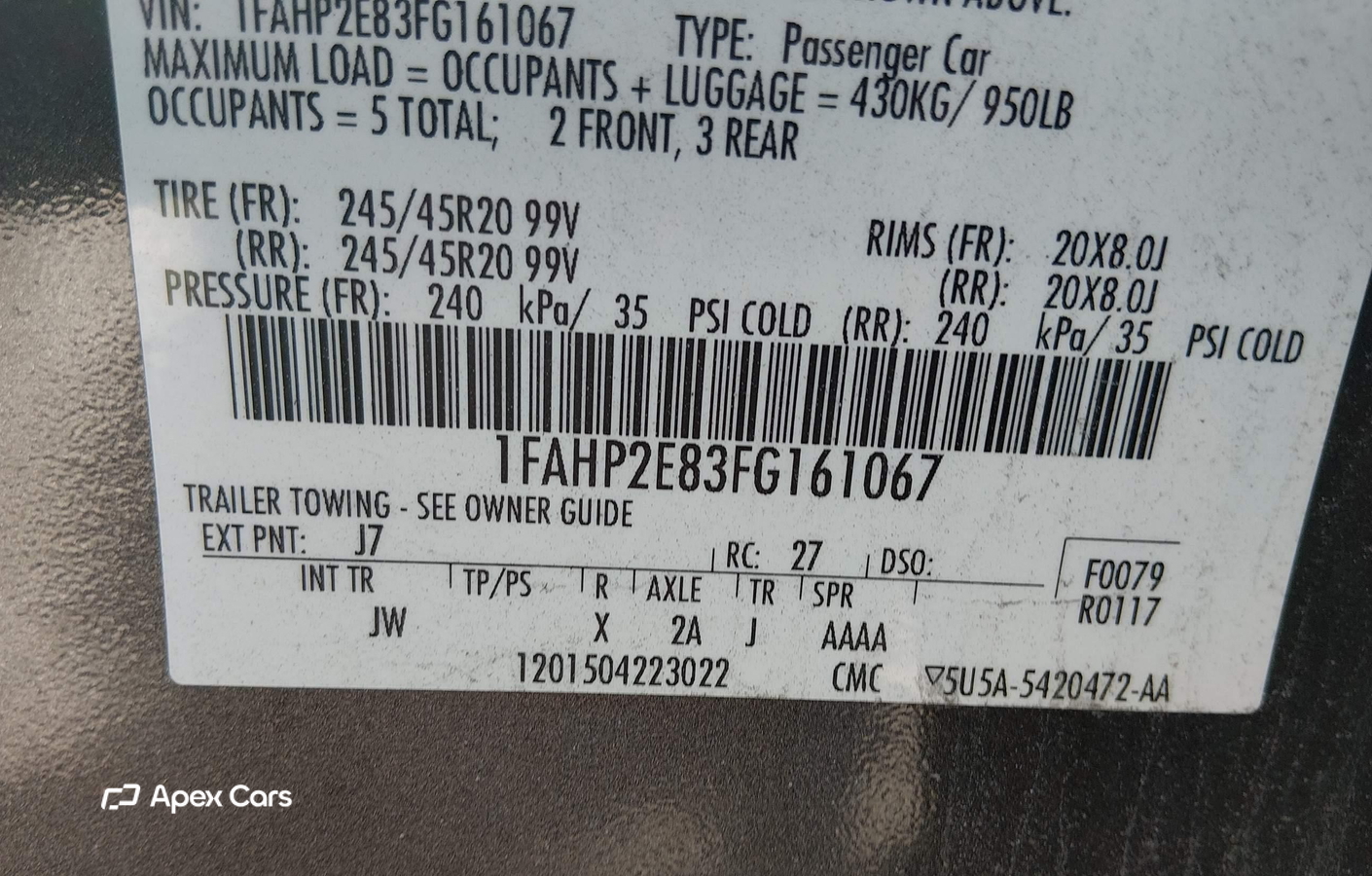 Ford Taurus 2015