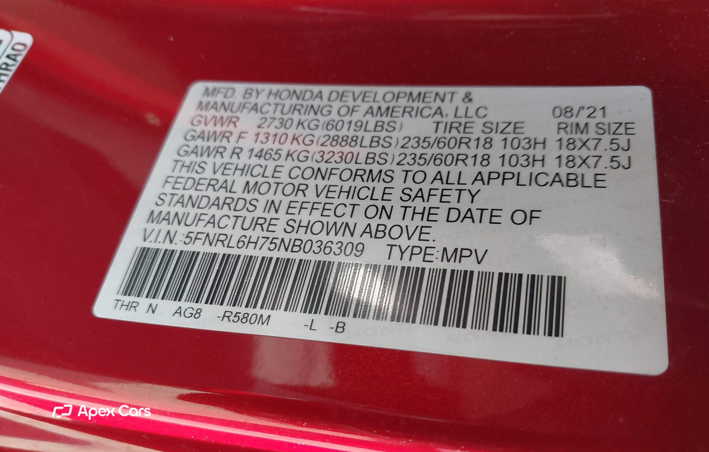 Honda Odyssey 2022
