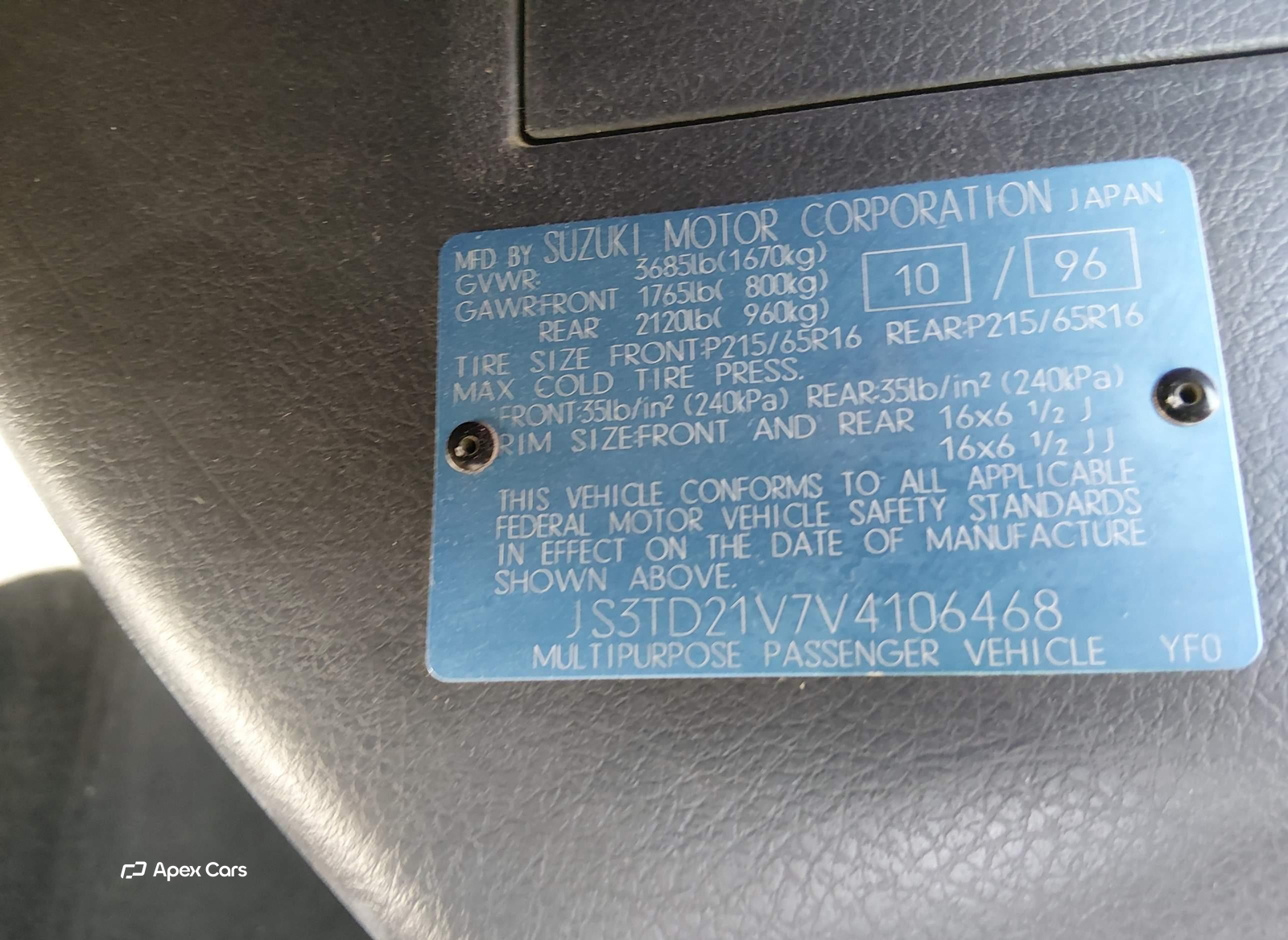Suzuki Sidekick 1997