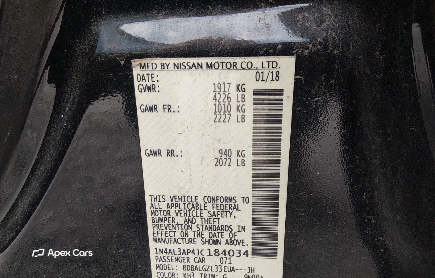 Nissan Altima 2018