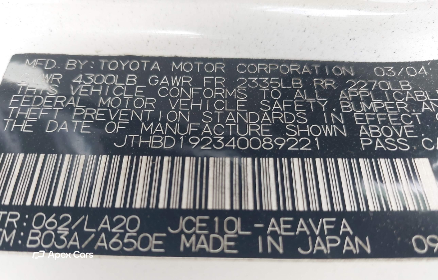 Lexus IS 2004