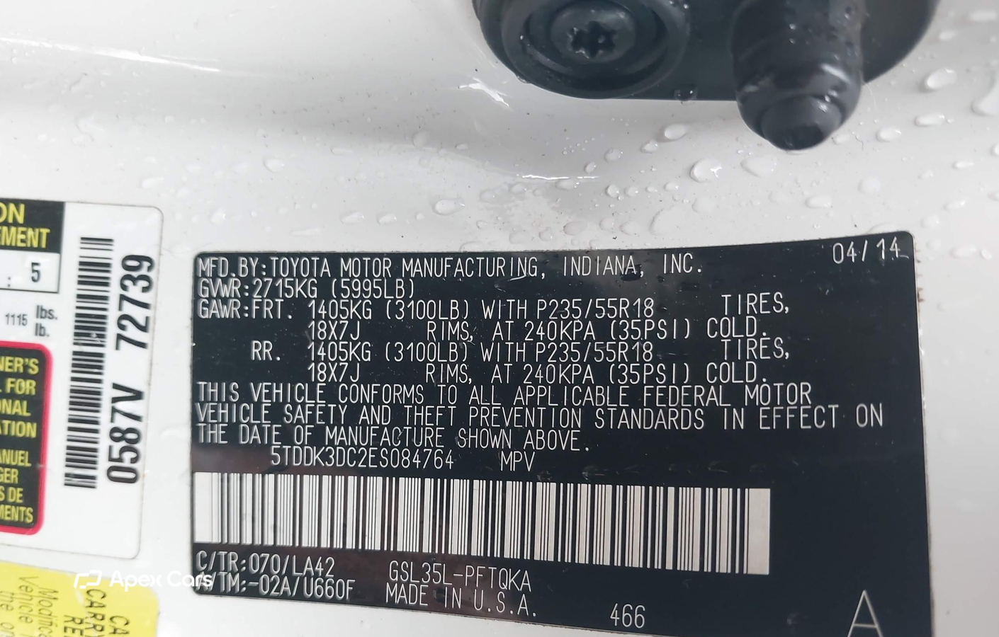 Toyota Sienna 2014
